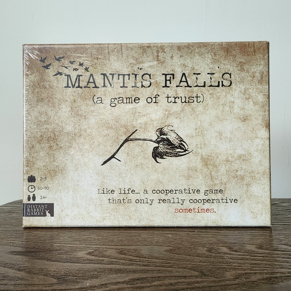 Mantis Falls (A Game of Trust) Board Game Distant Rabbit Games 2021 NEW